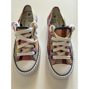 PF Flyers Center Lo Canvas Sneakers Women's 6 Men's 4.5 Multicolor‎ Retro Style